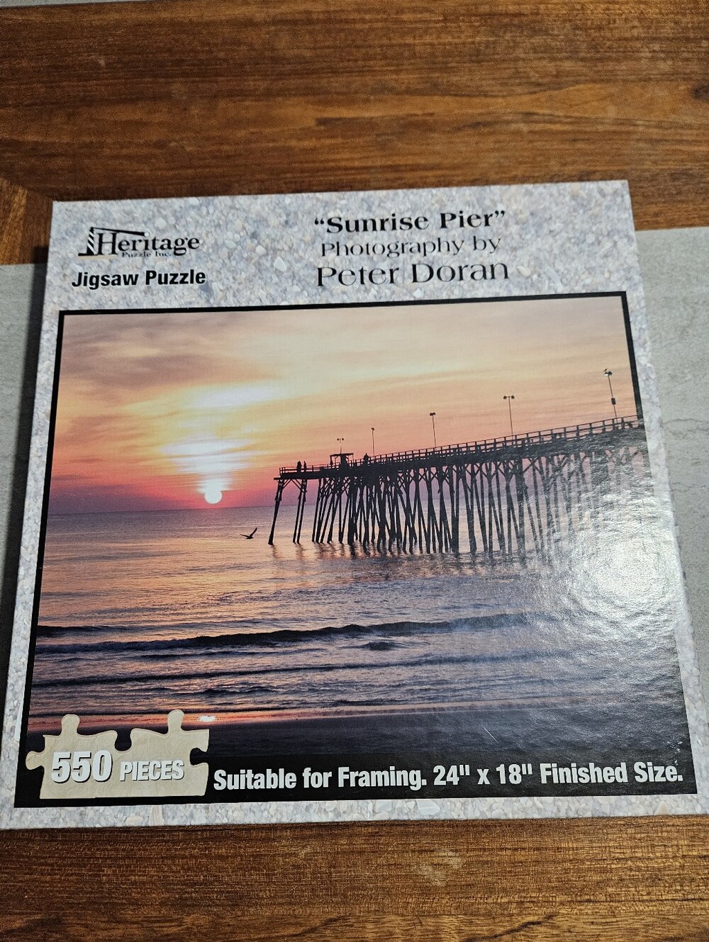 Heritage 'Sunrise Pier' 550-Piece Jigsaw Puzzle - Sunset Colors - Picture 2 of 6